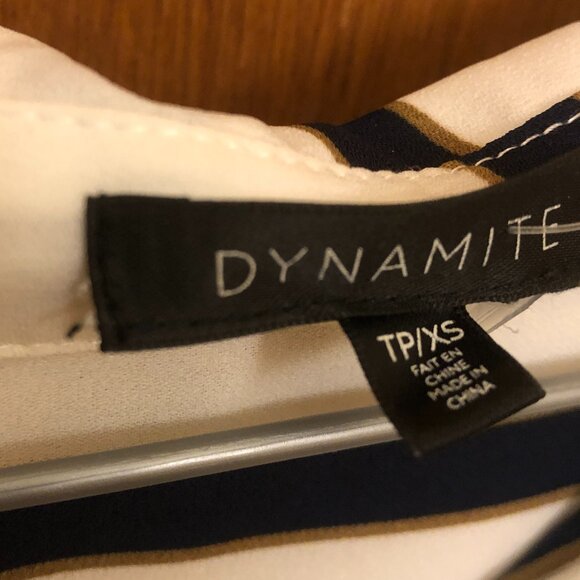 Dynamite – striped long tunic shirt with belt - Size XS - Picture 5 of 7
